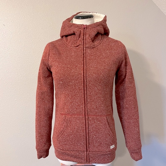 Element Eden Pink/Red Thick Zip Up Hoodie Size Small - Picture 1 of 8